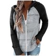 thumbnail image 3 of CAICJ98 Womens Sweaters Women's Lightweight Open Front Knit Cardigan Sweater Long Sleeve with Pocket Black,3XL, 3 of 4