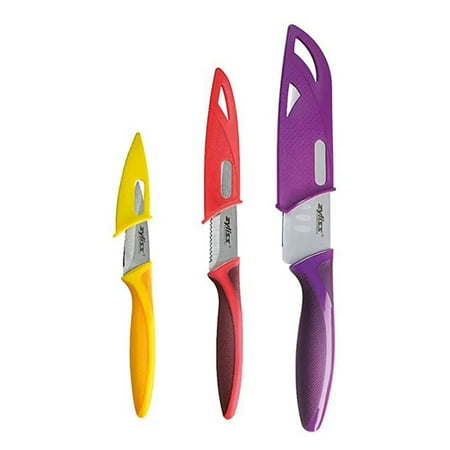 ZYLISS 3-Piece Mini Santoku Knife Set with Sheath Covers  Stainless Steel
