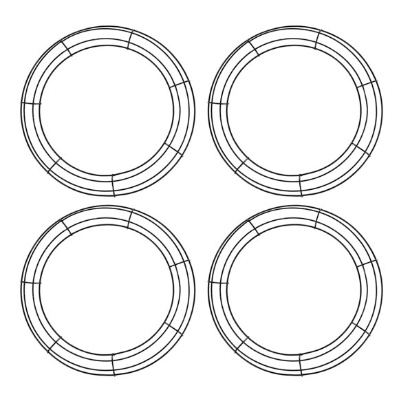 4 PCS Hierro Flower Guirnalda Hoops DIY GARAND FRAME FRAME DE GURANO CUBIERTA ACCESORIOS