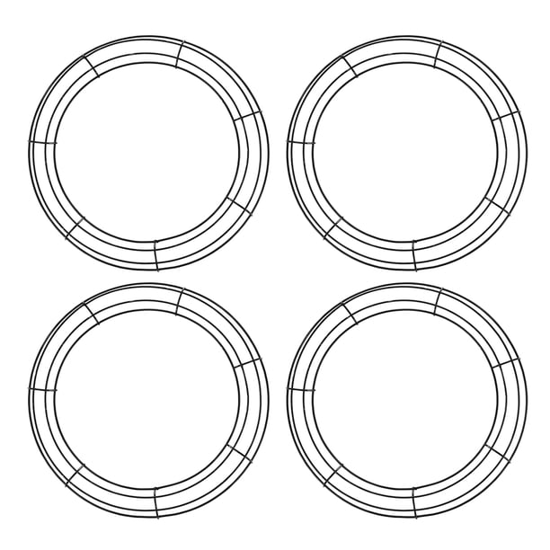 4 PCS Hierro Flower Guirnalda Hoops DIY GARAND FRAME FRAME DE GURANO CUBIERTA ACCESORIOS