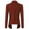 thumbnail image 3 of Doublju Women's Long Sleeve Crepe Flare Blazer with Shawl Collar with Plus Size, 3 of 4