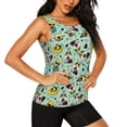 thumbnail image 2 of Daiia Green Cute Avocado Printed Womens Workout Tops for Women Quick-dry Tank Tops Mesh Yoga Shirts Athletic Running Tank Tops Sleeveless Gym Clothes-X-Large, 2 of 7
