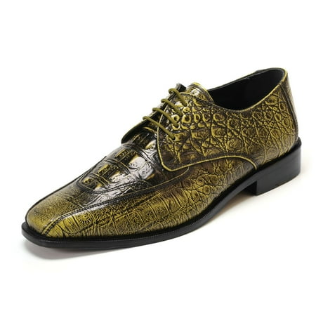 

LIBERTYZENO Tron Mens Leather Oxford Style Party Dress Shoes