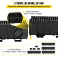 thumbnail image 3 of 4-Pack Trench Drain System, 5.9x7.5-Inch HDPE Channel Drain with Plastic Grate, Black Garage Floor Drain for Driveway, Garden, Yard – Includes 4 End Caps, 3 of 11