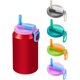 thumbnail image 1 of 4 pcs Jar Lid with Straw Silicone Beverage Jar Closures Jar Lid with Straw Jar Cover for Lemonade Cola, 1 of 5