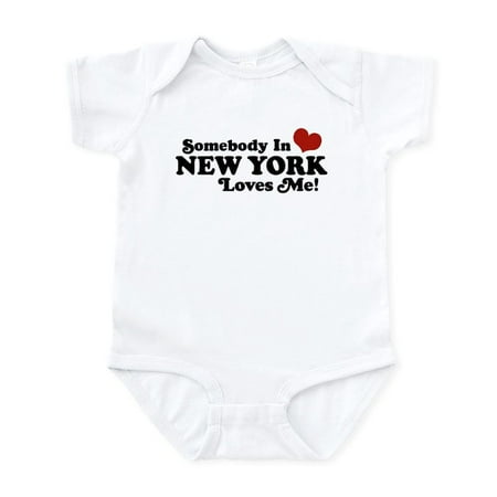 

CafePress - Somebody In New York Loves Me Infant Bodysuit - Baby Light Bodysuit Size Newborn - 24 Months