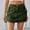 Army Green, variant on Spring Saving GaThRRgYP Women Summer Denim Mini Skirts,Women's Denim Workwear Pocket Skirt Casual Drawstring Elastic Waist Short Skirt