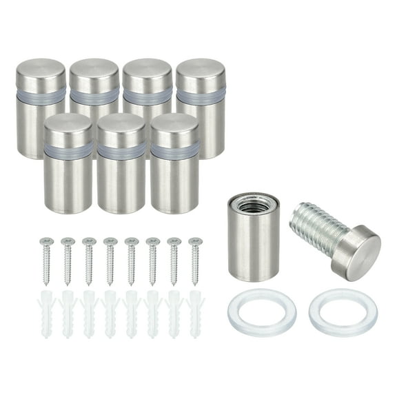 1/2" x 0.8" Standoff Screws, 8Pcs Stainless Steel Wall Mount Sign Screw Stand Off Mounting Hardware Advertising Nail for Hanging Acrylic Picture Frame