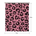 thumbnail image 5 of Pink and Black Of Leopard Print Shower Curtain 72"x84" ,Bathroom Decorative Shower Curtains Set with 12 Hooks,Modern Waterproof Washable Shower Curtain, 5 of 6