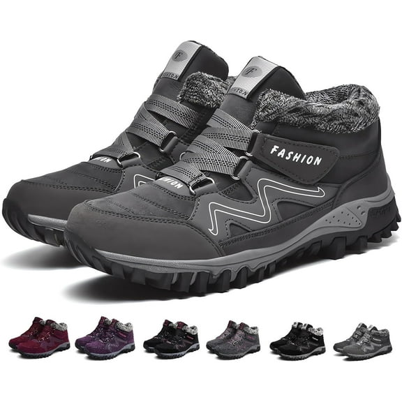 Winter shoes for Women and men - Waterproof shoes with Warm Lining | Anti-Slip Hiking & Work Shoes