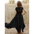 thumbnail image 3 of Vedolay Long Dress Girl Summer Spaghetti Strap Casual Knee Length Cami Dresses,Black 11-12 Years, 3 of 5