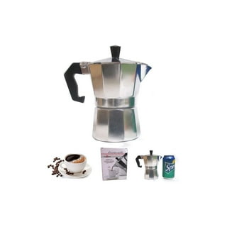 3-Cup Stovetop Espresso Maker, Italian Moka Pot Coffee Maker, Italian Cuban  Expresso Stove Top Small Coffee Maker Machine Flavor Strong Cafetera  Percolator Electricas Pots, Aluminum Silver 5.3Oz/150ML 