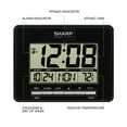 thumbnail image 5 of SHARP Digital Atomic Clock, Atomic Accuracy, Date, Temperature, Black Case, LCD Display, 5 of 9
