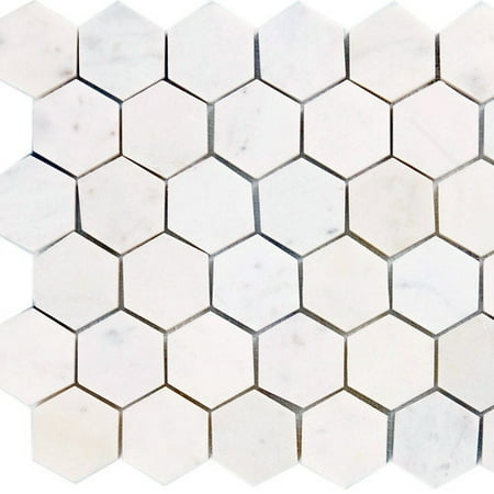 Epoch Architectural Surfaces 2'' x 2'' Marble Mosaic Tile in White