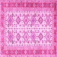 thumbnail image 1 of Ahgly Company Indoor Square Oriental Pink Traditional Area Rugs, 3' Square, 1 of 4
