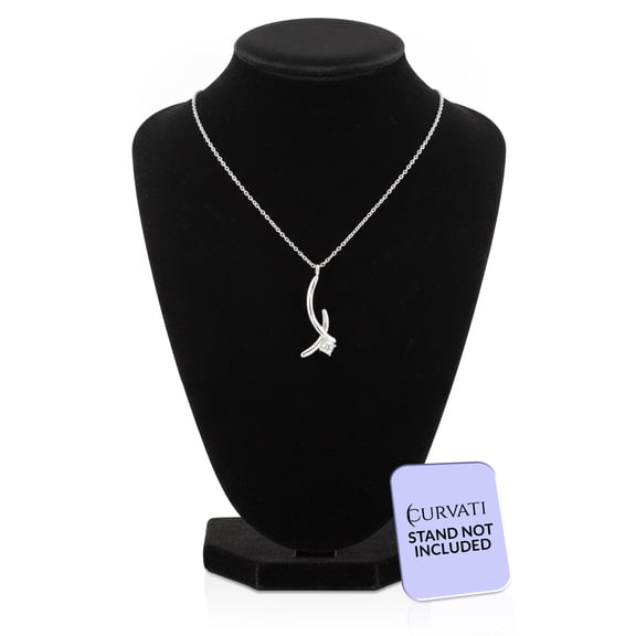 Curvati Freeform Asciano Necklace, 925 Sterling Silver with Brilliant-Cut Cubic Zirconia