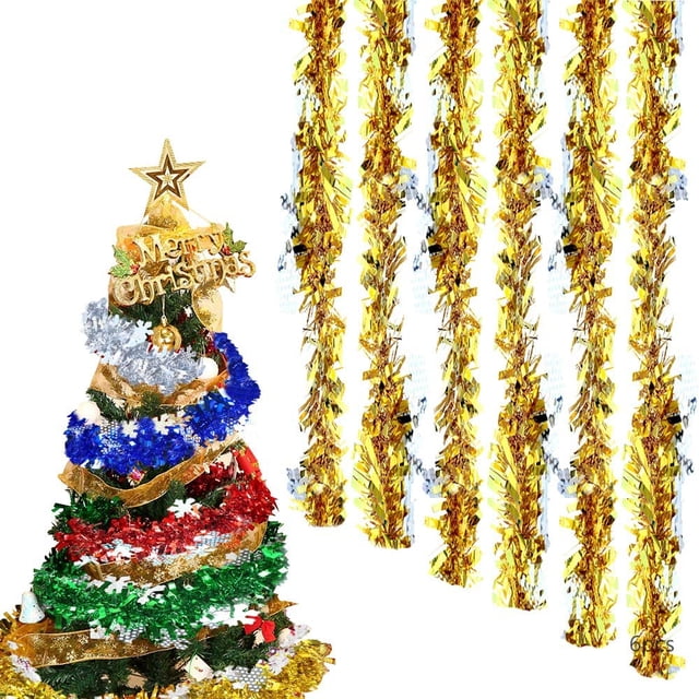 Guirnalda de oropel de Navidad de 10 piezas, guirnalda de oropel de árbol de Navidad, oropel de Navidad brillante, decoración de oropel de árbol de Navidad, oropel, guirnalda de árbol de Navidad Adepaton MZQ-1109-2