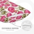 thumbnail image 5 of Fotbe Rose Flowers Pillow Cases - Envelope Closure - Luxury, Extra Soft, Cooling Pillow Covers - Wrinkle, Fade, Stain Resistant-16"x24", 5 of 8