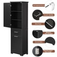 thumbnail image 5 of Tall StorageWith Adjustable Shelves,With 2 Size Drawers, Freestanding Tall Bathroom StorageFor Living Room, Kitchen, 5 of 9