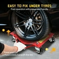 thumbnail image 4 of Yiwa Ensemble de Roues de Véhicule, Ensemble de 2 Roues de Déménagement pour Voiture, Roues en Acier de 3 Pouces, Supporte jusqu'à 4000/5000 Lb, 4 of 7