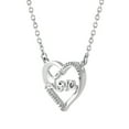 thumbnail image 2 of Brilliance Fine Jewelry Diamond Accent "Love" Heart Necklace Sterling Silver, 2 of 4