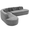 thumbnail image 2 of GDF Studio Luxury 122" Extra Large Sectional Sofa, 4 Seater Curved Corner Sofa with Round Cushions, Grey, 2 of 8