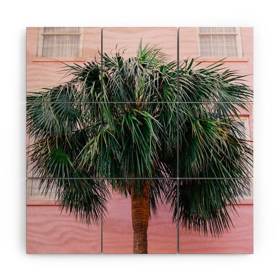 Society6 Bethany Young Photography Charleston Pink Wood Wall Mural 3' x 3'