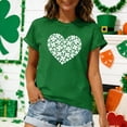 thumbnail image 5 of LEKWK St Patricks Day Tshirt Women Leprechaun Hat Line Art Basic Tees Short Sleeve Casual Tops Crew Neck Simple Graphic Daily Wear, 5 of 7
