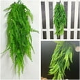 thumbnail image 5 of CHAO Planta Artificial Que Cae Aspecto Realista Helecho Artificial Tupido Planta Que Cae Verde Falsa 80 Cm Vid Artificial Decoración De Jardín Interior Al Aire Libre Cesta De Pared 2 Piezas, 5 of 5