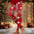 thumbnail image 3 of Christmas Leggings for Women Elastic High Waist Festive Print Holiday Leggings Lifting Workout Yoga Pants, 3 of 6