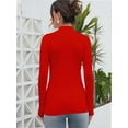 thumbnail image 6 of Womens Scoop Neck Long Sleeve Slim Fit Basic T Shirt, 6 of 6