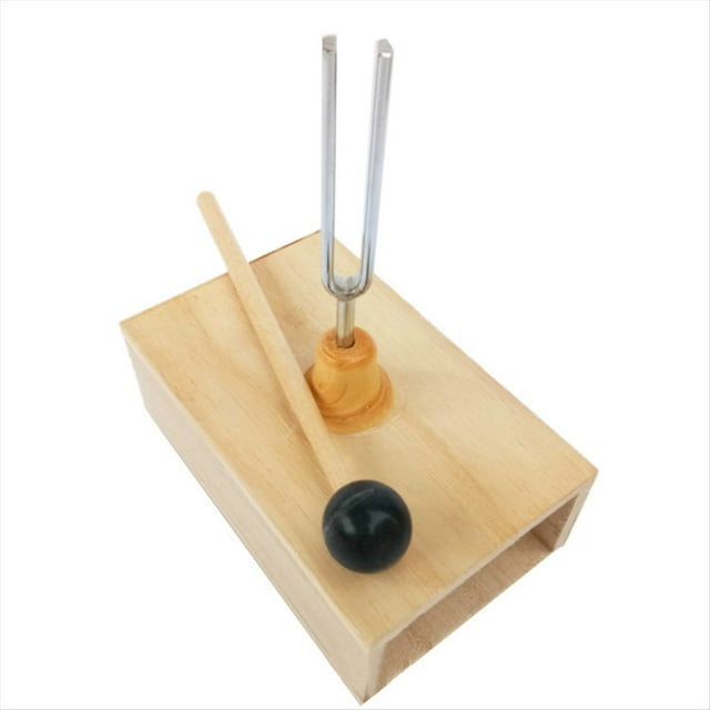 Dipasón de 512 HZ con Resonador de Madera para Terapia de Sonido, Yoga, Meditación y Relajación