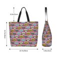 thumbnail image 5 of Disketp Retro Cassette Tote Bag for Women, Handbag Shoulder Tote Bag, for Shopping and Travel, 5 of 8