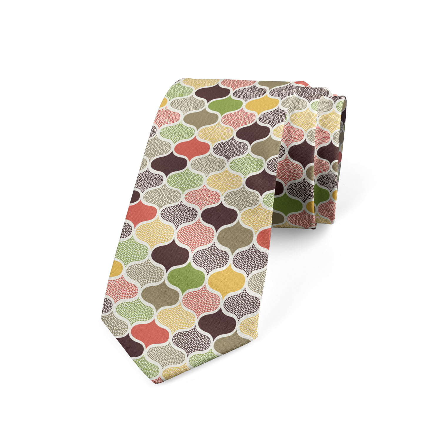 Ambesonne Multicolor Modern Men's Tie 
