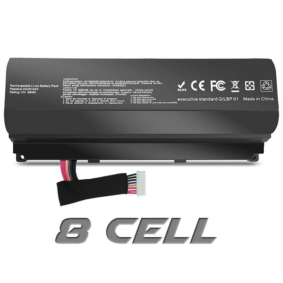 A42N1403 Laptop Battery 88Wh for ASUS ROG 17.3" G751J G751JT G751JM G751JY G751JL G751J-BHI7T25 G751JT-CH71 G751JL-BSI7T28 GFX71J GFX71JM GFX71JT GFX71JY GFX71JY4710 Notebook A42LM93 4ICR19/66-2