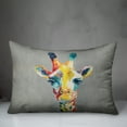 thumbnail image 3 of Creative Products Colorful Giraffe on Gray 14x20 Indoor / Outdoor Pillow, 3 of 3