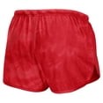 thumbnail image 5 of Women's WEAR by Erin Andrews Red Atlanta Falcons Tie-Dye Cropped Pullover Sweatshirt & Shorts Lounge Set, 5 of 5