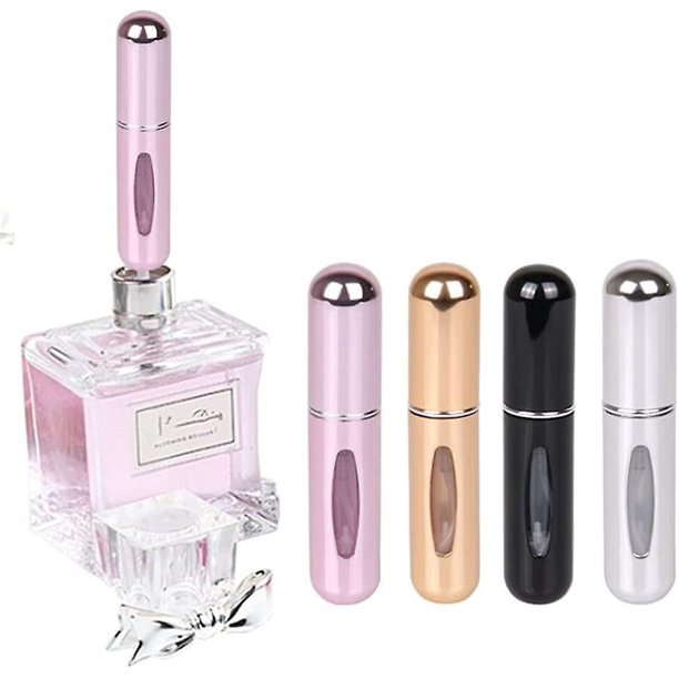 Atomizador de perfume de 5 ml Contenedor de líquido portátil para cosméticos Mini botella de aerosol de aluminio vacía rellenable para viajar