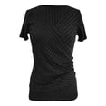 thumbnail image 4 of Short Sleeve Shirts for Women V-Neck Solid Color Y2K Loose Basic Tops Casual Summer Spring Tee, 4 of 5