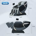 thumbnail image 6 of BestMassage 4D Massage Chair,Full Body Zero Gravity Recliner Chair with Smart Large Screen Bluetooth Heat Foot Roller,Grey, 6 of 7