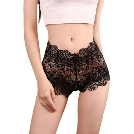 

Women Underwear Low Waist Mesh Briefs Solid Color Cotton Crotch Panties Underpants Nightwear Lingeries Chemise Nightie Sleepwear