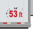 thumbnail image 3 of Set of 2 - 53 ft 53' 53 feet Trailer Length Vinyl Decal Sticker - Many Colors & Sizes - Trailer Sign Semi-Trailer Length Number Truck Safety Markings for Dry Van and Reefer Trailers (14" x 7", Red), 3 of 8