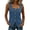 Blue, variant on Women Tailored Fitted Sleeveless Waistcoat Square Neck Button Front Blazer Vest Flap Pocket Design Casual Office Outfit Pink M