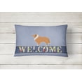 thumbnail image 2 of Carolines Treasures BB5520PW1216 Collie Welcome Canvas Fabric Decorative Pillow, 12H x16W, multicolor, 2 of 3