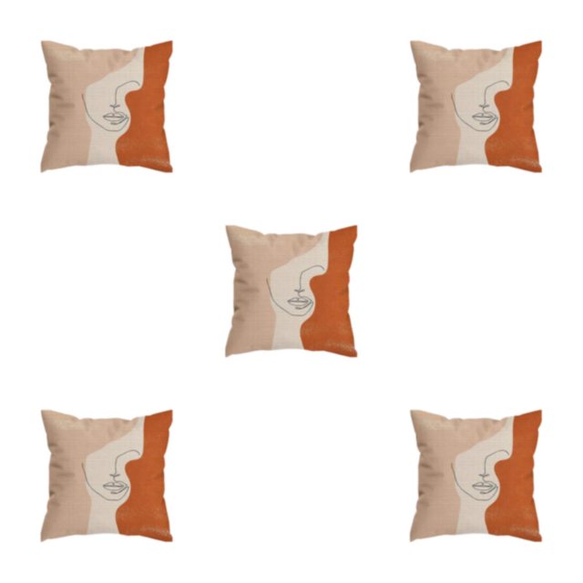 Transemion Throw Pillows Cover Soft And Durable For Home Decoration Easy To Clean Polyester Cushion Cover Pillow Cover Fit W0134-5 5Set