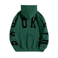 thumbnail image 3 of Hoodies for Men Graphic Hoodies Men's Hooded Sweatshirt Letter Print Casual Pullover Streetwear Fashion Loose Fit Comfortable Blend for Fall Winter Daily Wear, 3 of 5