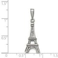 thumbnail image 5 of 925 Sterling Silver Eiffel Tower Shaped Pendant, 5 of 5