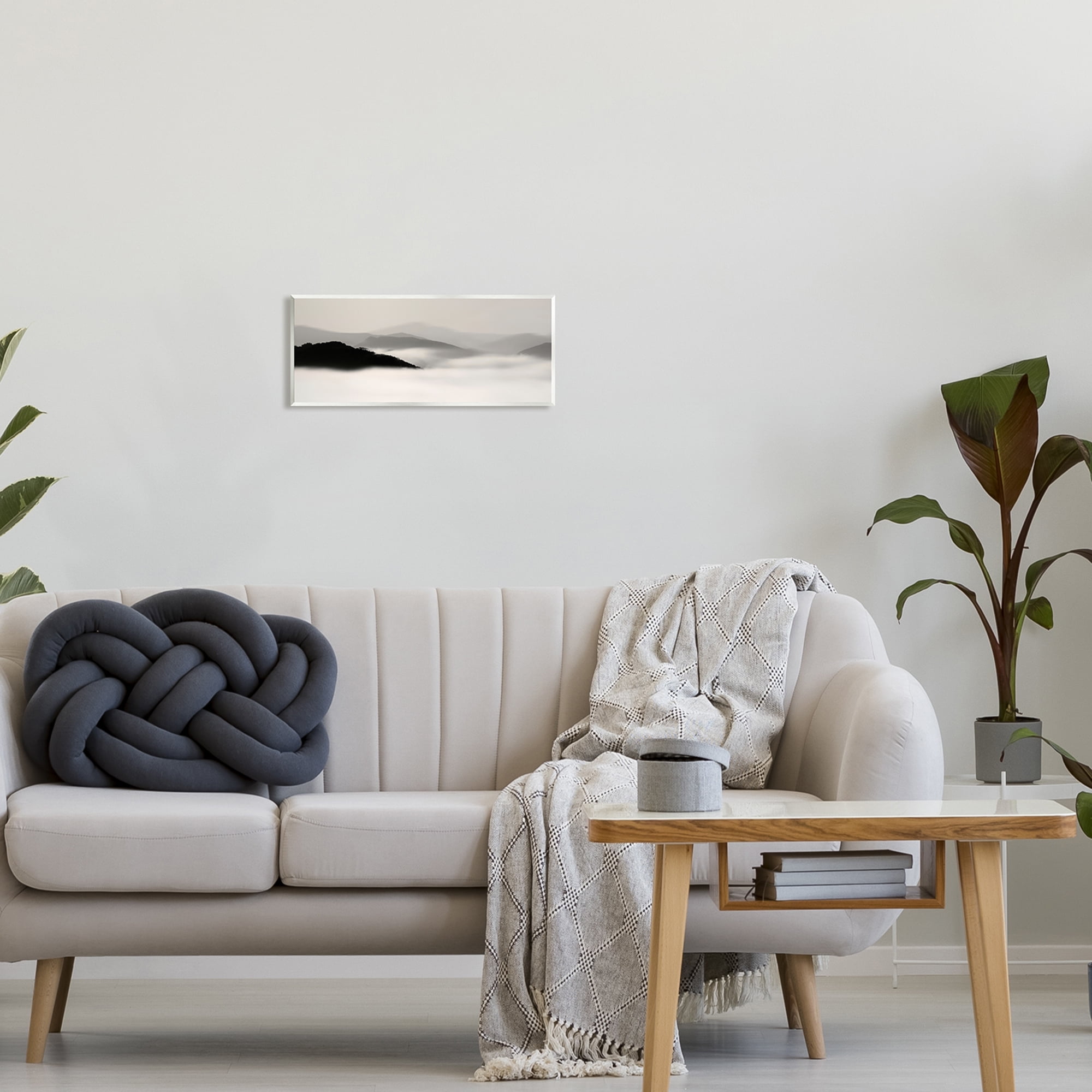 Stupell Rolling Fog Cloudy Mountains Landscape Photography Wall Plaque Unframed Art Print Wall Art