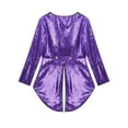 thumbnail image 6 of Haitryli Women's Magician Tailcoat Jacket Fancy Dress Magic Show One-Button Sequin Tail Coat Purple 3XL, 6 of 7