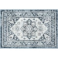thumbnail image 3 of Traditional 2x3 Area Rug (2' x 3') Medallion Blue, White Indoor Scatter Easy to Clean, 3 of 10